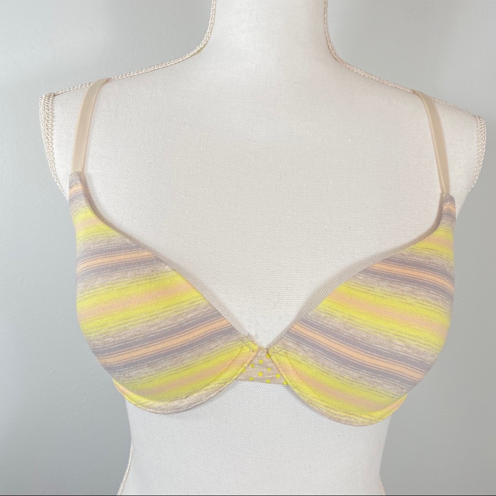 XHILIRATION - Striped "Perfect Cotton" bra. (36B)